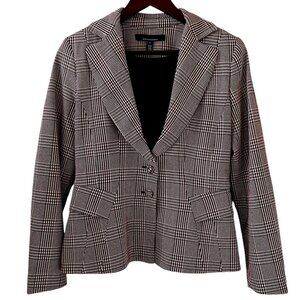 White House Black Market Signature Plaid Blazer Size 4